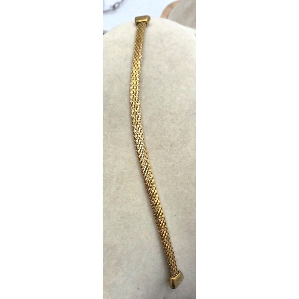 Gold Tone Braided Chain Bracelet With Magnetic Clasp - Picture 3 of 4